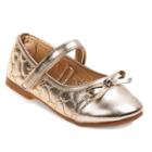 Rugged Bear Toddler Girls' Cap-toe Ballet Flats, Girl's, Size: 7 T, Gold