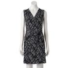 Women's Apt. 9&reg; Print Faux-wrap Dress, Size: Xl, Oxford
