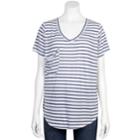 Juniors' Plus Size Grayson Threads Relaxed Burnout Tee, Teens, Size: 1xl, Blue Other