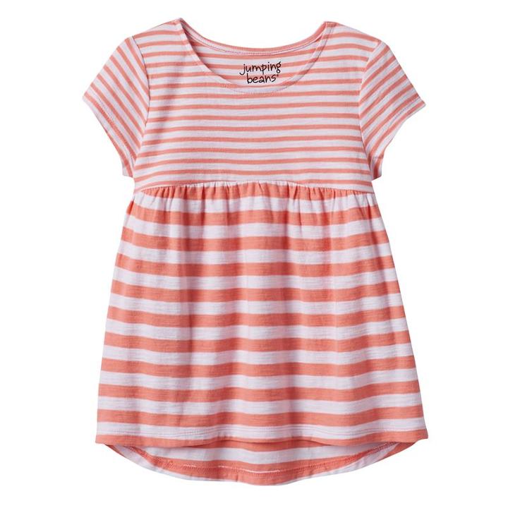 Girls 4-10 Jumping Beans&reg; Striped & Patterned Tunic Top, Girl's, Size: 6, Lt Orange