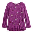 Girls 4-12 Sonoma Goods For Life&reg; Sequined High-low Hem Tunic, Size: 6, Drk Purple