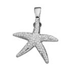 Wearable Art Pave Starfish Pendant, Women's, Silver
