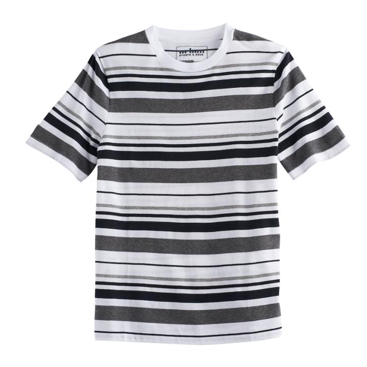Boys 8-20 Urban Pipeline Striped Tee, Size: Large, White