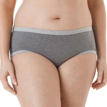 Juniors' Plus Size Saint Eve Self Binding Hipster, Size: 3xl, Grey (charcoal)