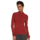 Women's Napa Valley Mockneck Sweater, Size: Xl, Purple Oth