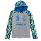 Boys 8-20 Under Armour Print Sleeve Fleece Pull-over Hoodie, Size: Xl, Med Grey