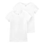 Girls 4-14 Carter's 2-pack Tees, Size: 6-6x, White