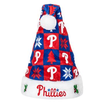 Foco Philadelphia Phillies Christmas Santa Hat, Multicolor