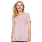 Women's Sonoma Goods For Life&trade; Textured Swing Tee, Size: Small, Brt Purple