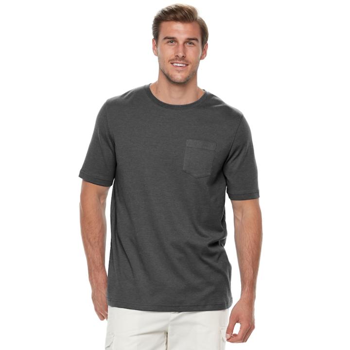 Big & Tall Croft & Barrow&reg; Classic-fit Easy-care Interlock Tee, Men's, Size: 2xb, Dark Grey