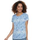 Women's Sonoma Goods For Life&trade; Smocked Tee, Size: Large, Med Blue