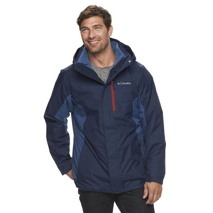 Men's Columbia Rockaway Mountain Interchange Systems Jacket, Size: Large, Blue Other