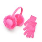 Girls 4-16 So&reg; Sequin Earmuffs & Gloves Set, Med Pink