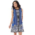 Women's Ab Studio Print Swing Dress, Size: Small, Ovrfl Oth