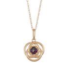 10k Gold Mystic Topaz Knot Pendant Necklace, Women's, Size: 18, Blue