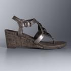 Simply Vera Vera Wang Camilla Women's Wedge Sandals, Size: 8, Med Grey