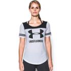 Women's Under Armour Sportstyle Logo Baseball Tee, Size: Small, Natural
