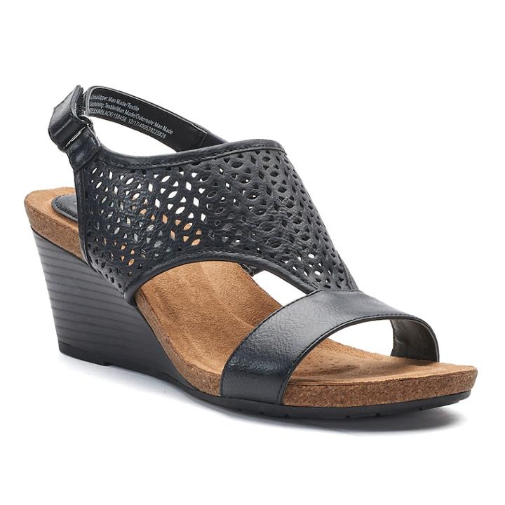 Croft & Barrow&reg; Countess Women's Wedges, Size: 10 Wide, Black