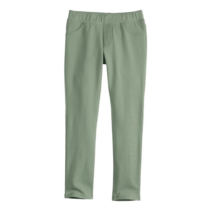 Girls 4-12 Jumping Beans&reg; Solid Jeggings, Size: 10, Med Green