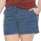 Plus Size Sonoma Goods For Life&trade; Comfort Waist Cargo Shorts, Women's, Size: 22 W, Dark Blue
