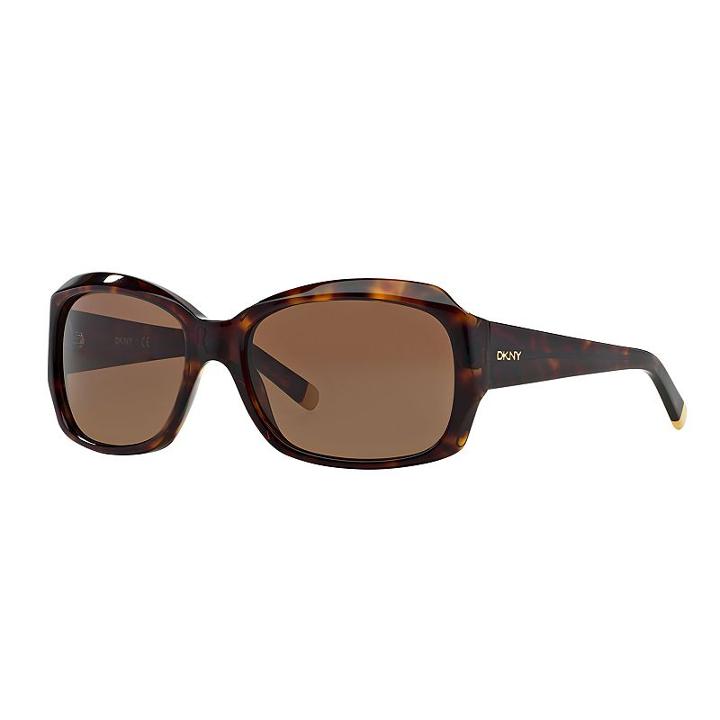 Dkny Dy4048 55mm Essentials Rectangle Sunglasses, Women's, Med Brown