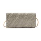 Gunne Sax Chloe Diagonal Pleated Lurex Clutch, Women's, Beig/green (beig/khaki)