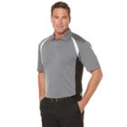 Men's Grand Slam Regular-fit Colorblock Performance Golf Polo, Size: Xl, Med Grey