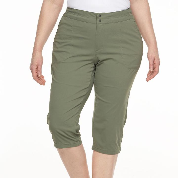 Plus Size Columbia Zephyr Heights Woven Capris, Women's, Size: 22 - Regular, Med Green
