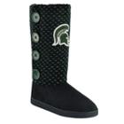 Women's Michigan State Spartans Button Boots, Size: Large, Black