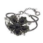Simply Vera Vera Wang Black Flower Open Cuff Bracelet, Women's