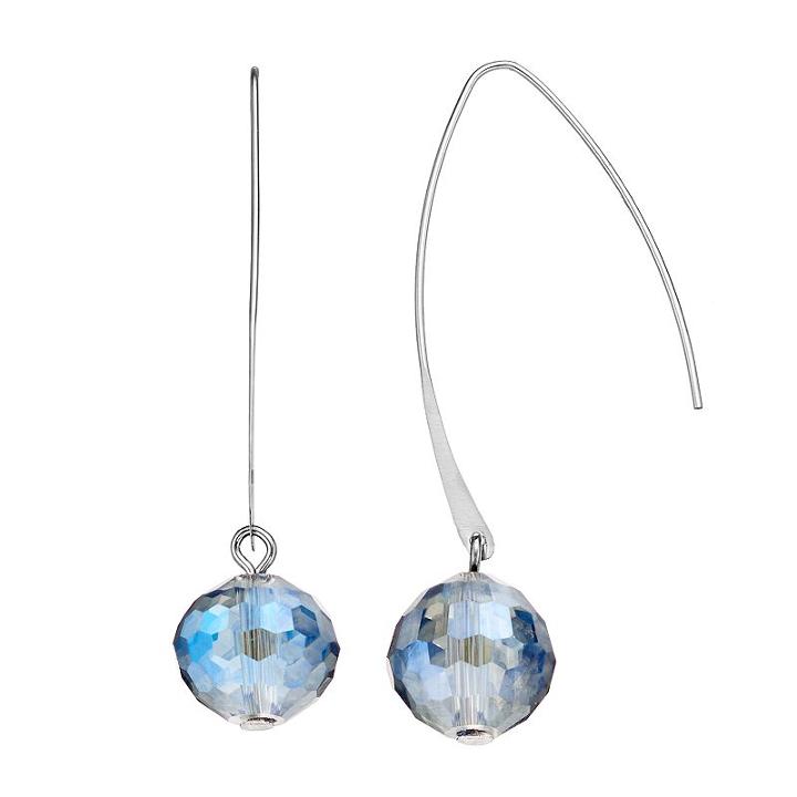 Simply Vera Vera Wang Beaded Nickel Free Threader Earrings, Women's, Blue