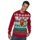 Men's Gingerbread Man Ugly Christmas Sweater, Size: Medium, Med Red