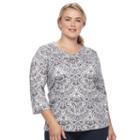 Plus Size Croft & Barrow&reg; Solid V-neck Tee, Women's, Size: 3xl, Med Purple