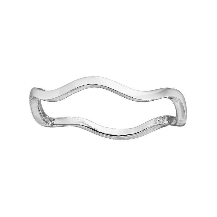 Primrose Sterling Silver Wave Ring, Women's, Size: 8