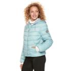 Madden Nyc Juniors' Packable Puffer Jacket, Teens, Size: Large, Med Blue
