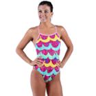 Women's Dolfin Uglies V-2 Printed One-piece Swimsuit, Size: 26 Comp, Brt Pink