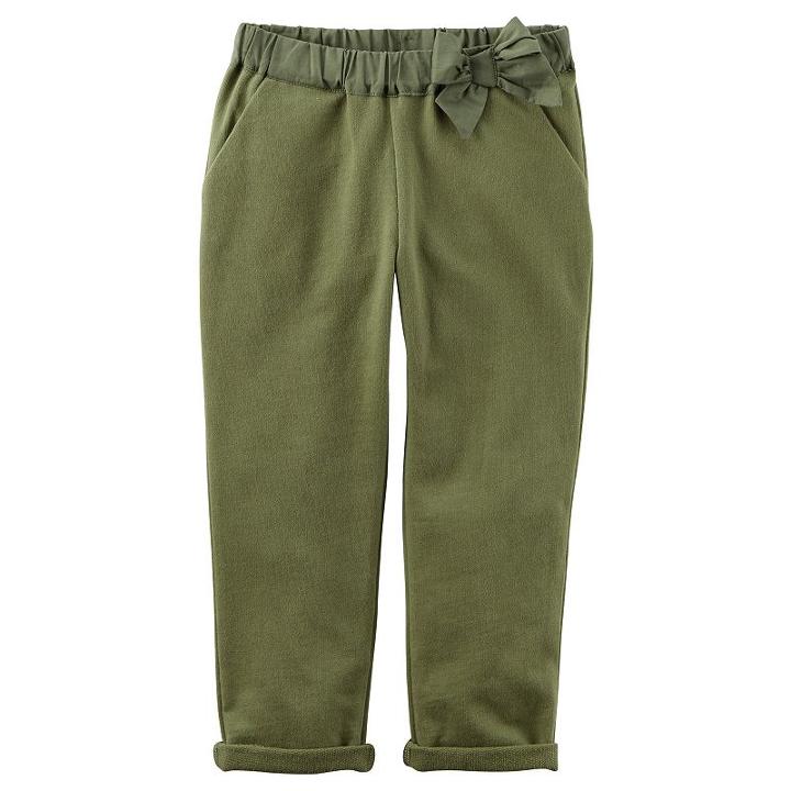 Girls 4-8 Carter's Bow Pants, Size: 4, Green Oth