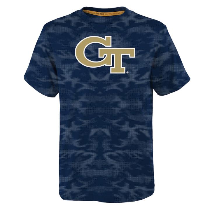 Boys 8-20 Georgia Tech Yellow Jackets Vector Dri-tek Tee, Size: L 14-16, Blue (navy)