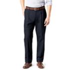 Men's Dockers&reg; Signature Khaki Lux Classic-fit Stretch Pleated Pants D3, Size: 40x29, Blue (navy)
