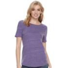 Women's Sonoma Goods For Life&trade; Essential Crewneck Tee, Size: Xxl, Med Purple
