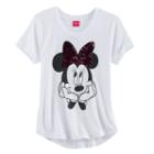 Disney's Minnie Mouse Girls 7-16 Two-way Sequin Bow Tee, Girl's, Size: Medium, White