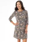 Women's Apt. 9&reg; Floral French Terry Dress, Size: Xl, Vine Floral