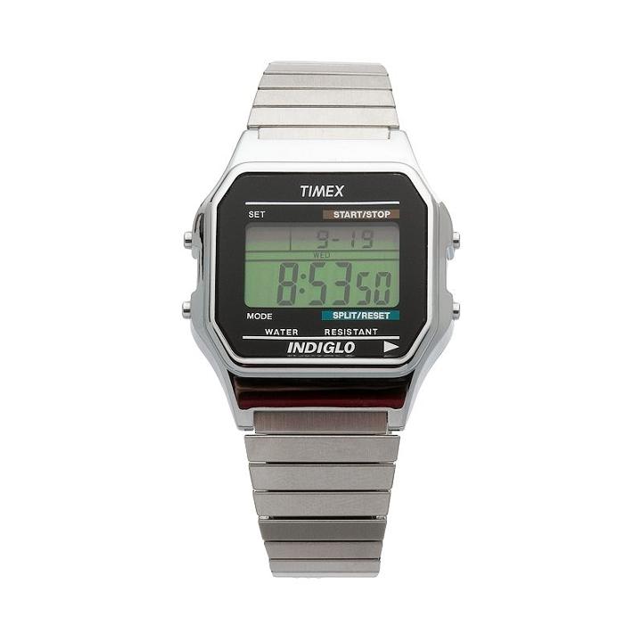 Timex Men's Stainless Steel Expansion Digital Chronograph Watch - T785879j, Size: Medium, Silver