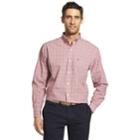 Men's Izod Premium Essentials Classic-fit Plaid Stretch Button-down Shirt, Size: Medium, Brt Red
