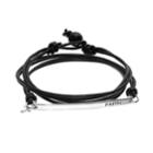 All Wrapped Up Sterling Silver & Leather Faith Wrap Bracelet, Women's, Black