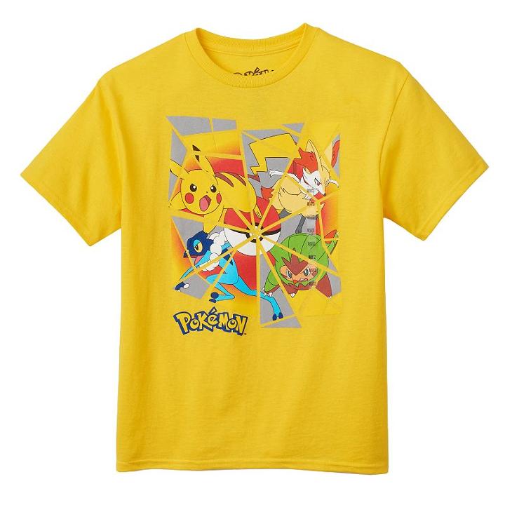 Boys 8-20 Pokemon Shattered Glass Tee, Boy's, Size: Small, Gold