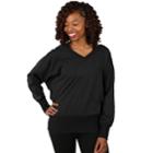 Women's Soybu Solitude Dolman Long Sleeve Sweatshirt, Size: Small, Black