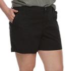 Plus Size Sonoma Goods For Life&trade; Utility Shorts, Women's, Size: 18 W, Black