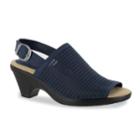 Easy Street Jessie Women's Slingback Mules, Size: 6 Wide, Blue (navy)