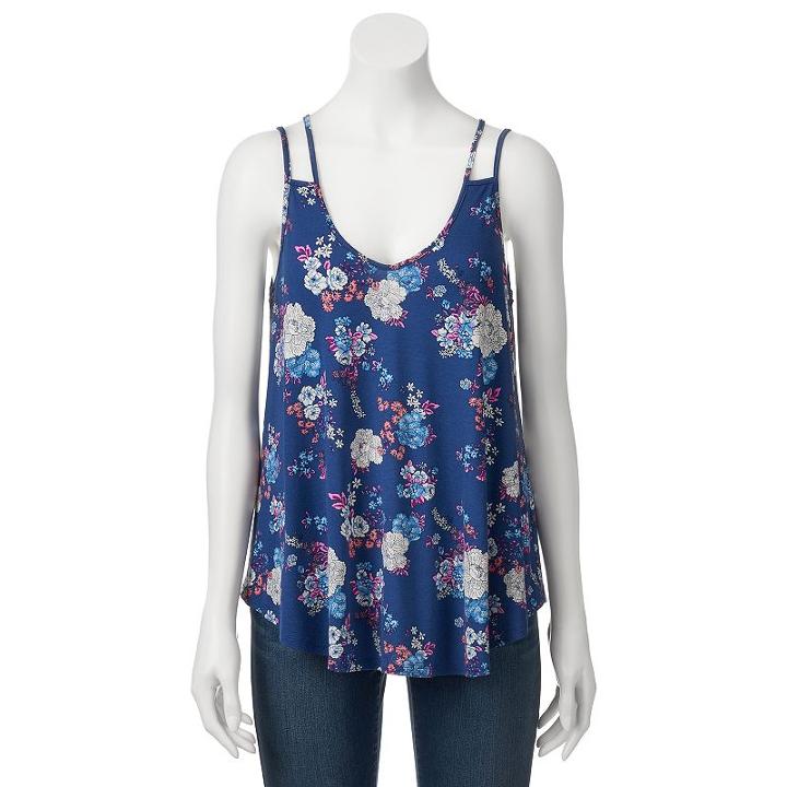 Juniors' Pink Republic Strappy Swing Camisole, Girl's, Size: Large, Blue Other